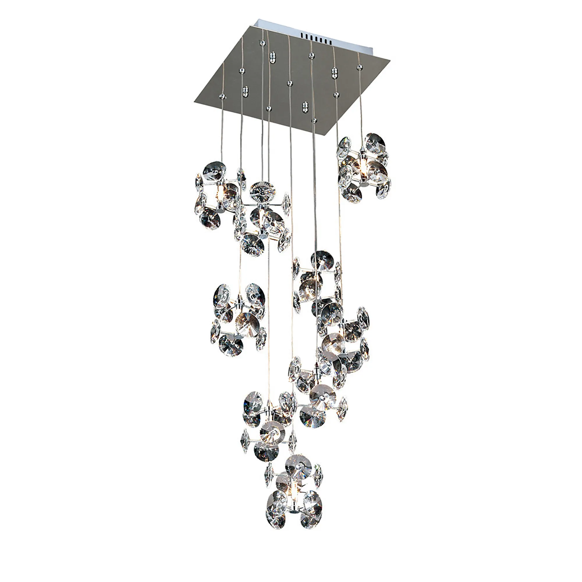 Nico Crystal Ceiling Lights Diyas Multiple Crystal Pendants